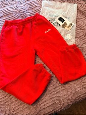 NWT Unisex Cloud Crimson Red Sweatpants size Large